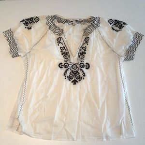 JCrew embroidered top